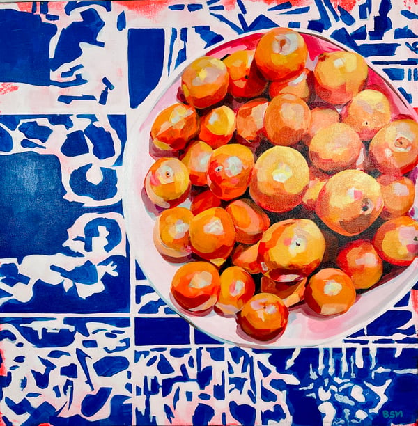 On Blue Tile On Blue Tile